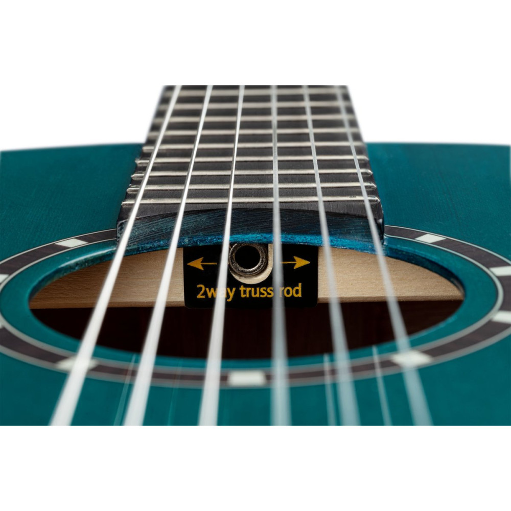 Ortega R121-3/4OC Family Series 3/4 Classical Guitar 6 String - Ocean Blue + Gigbag