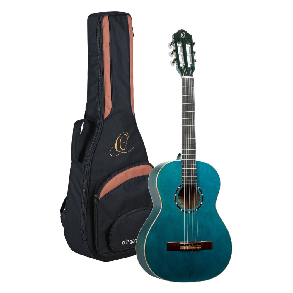 Ortega R121-3/4OC Family Series 3/4 Classical Guitar 6 String - Ocean Blue + Gigbag