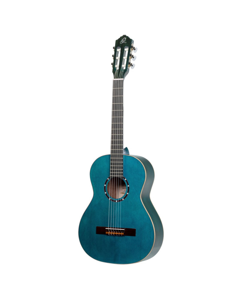 Ortega R121-3/4OC Family Series 3/4 Classical Guitar 6 String - Ocean Blue + Gigbag