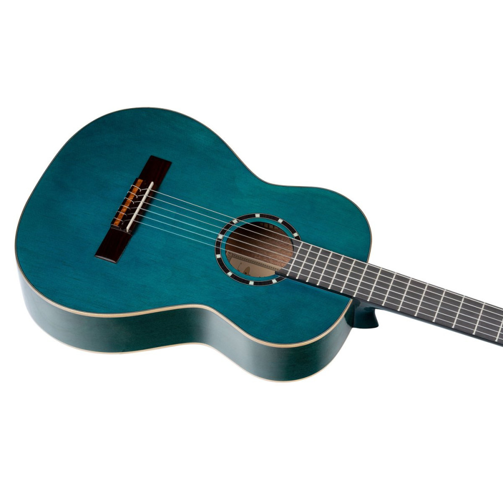 Ortega R121-3/4OC Family Series 3/4 Classical Guitar 6 String - Ocean Blue + Gigbag