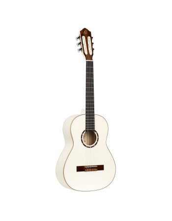Ortega R121-3/4WH Family Series 3/4 Classical Guitar 6 String - White + Gigbag