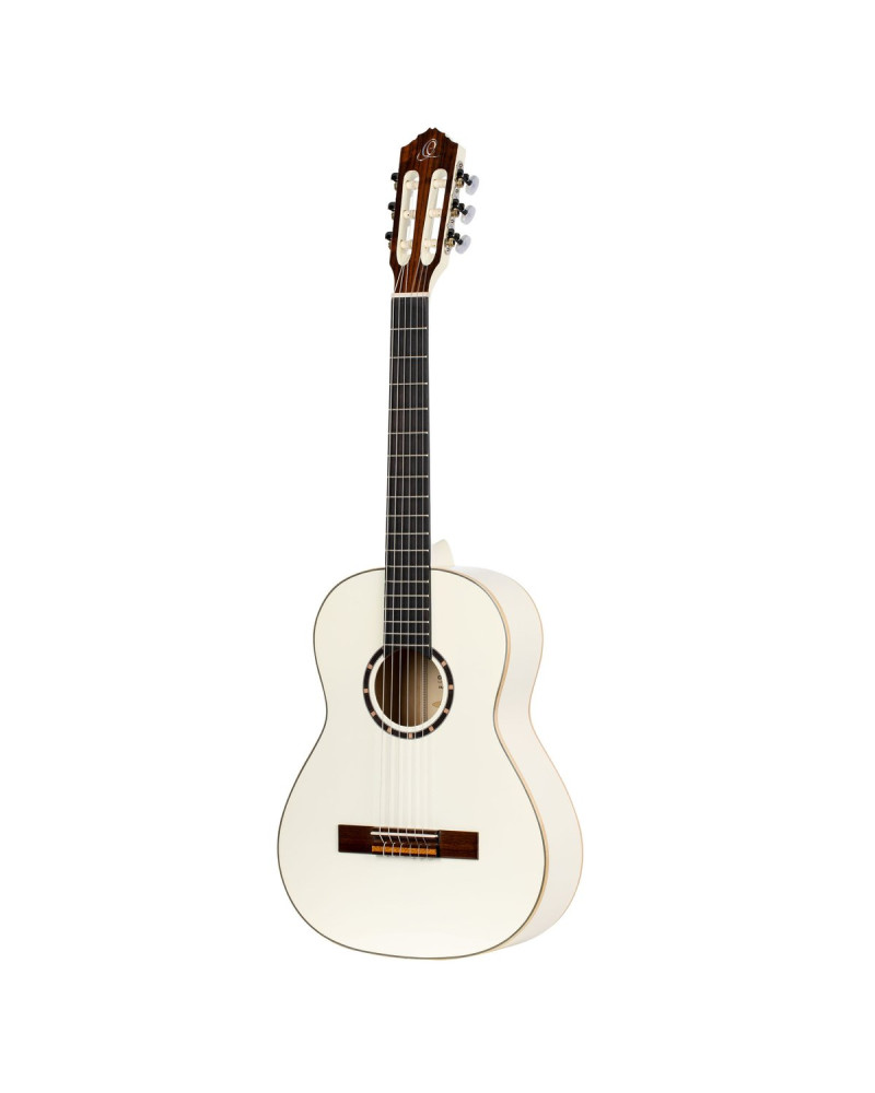 Ortega R121-3/4WH Family Series 3/4 Classical Guitar 6 String - White + Gigbag