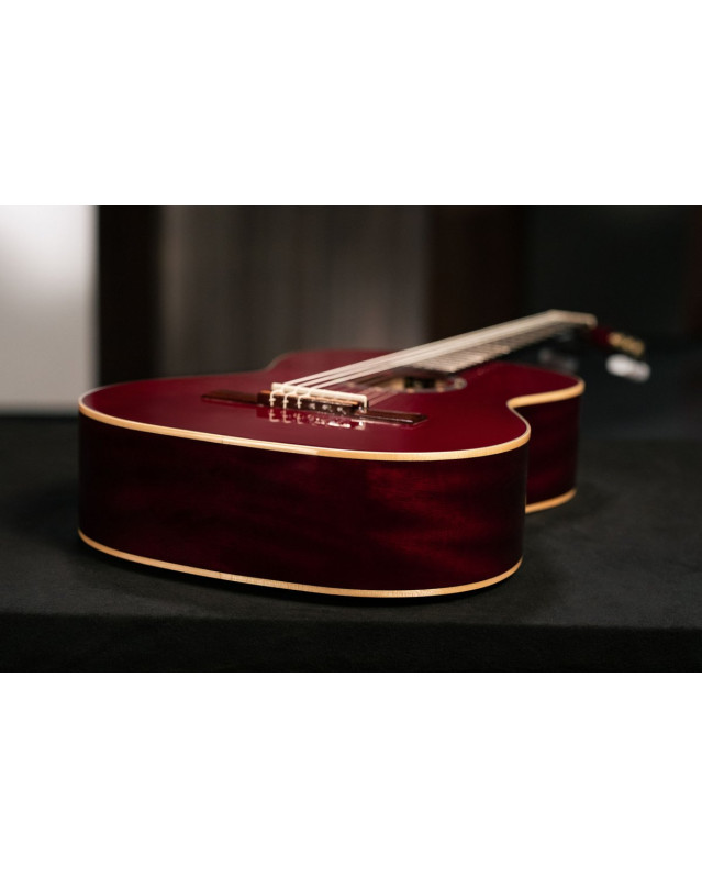 Ortega R121-3/4WR Family Series 3/4 Classical Guitar 6 String - Wine Red + Gigbag