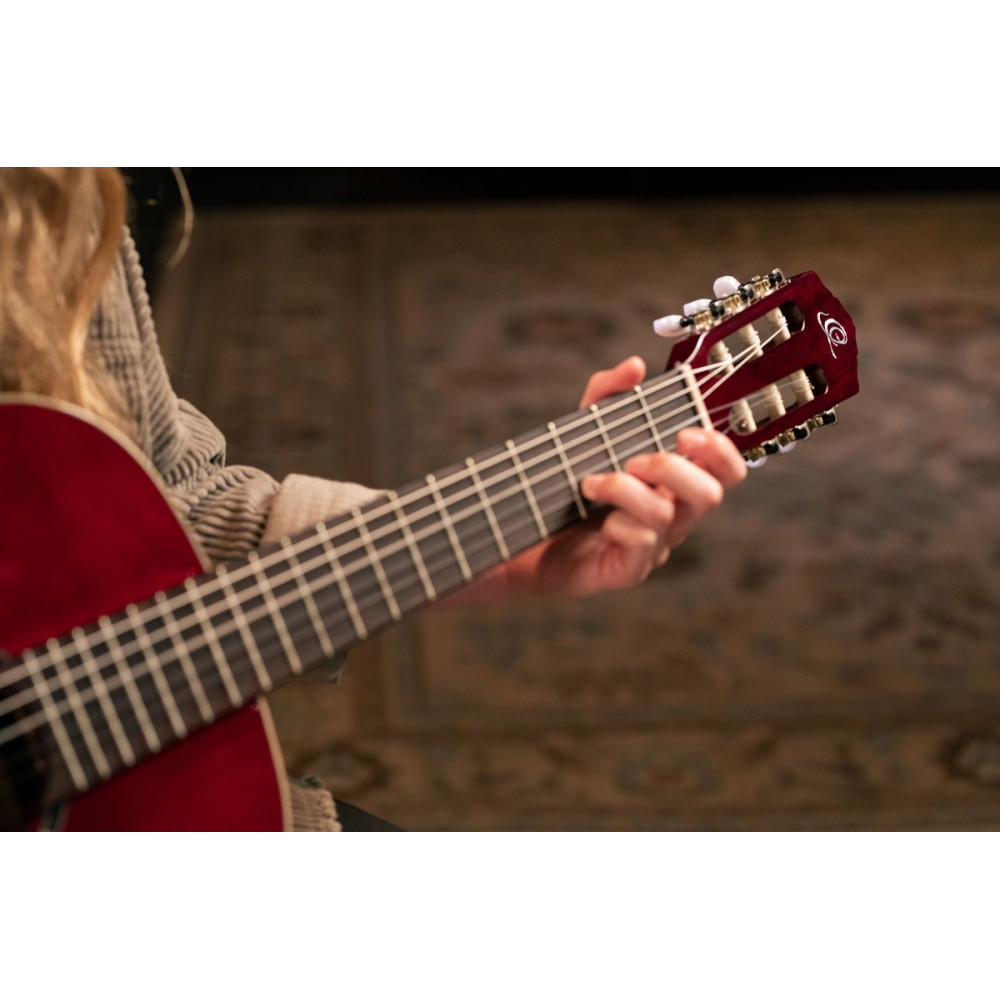 Ortega R121-7/8WR Classical Guitar Family Series 7/8 - Wine red + Bag