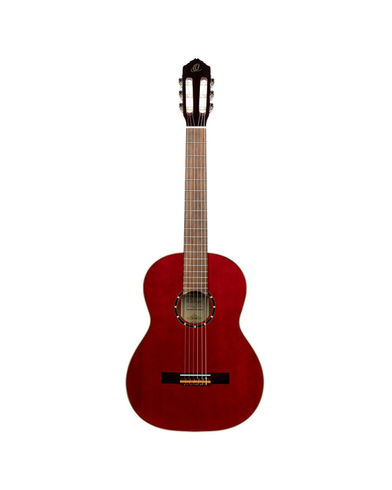 Ortega R121LWR Family Series 4/4 Classical Guitar 6 String Lefty - Wine Red + Gigbag
