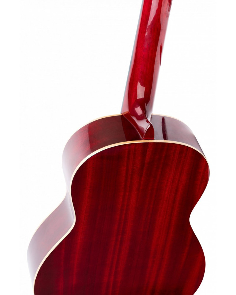 Ortega R121LWR Family Series 4/4 Classical Guitar 6 String Lefty - Wine Red + Gigbag