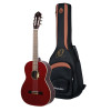 Ortega R121LWR Family Series 4/4 Classical Guitar 6 String Lefty - Wine Red + Gigbag