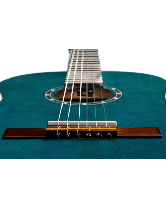 Ortega R121SNOC Family Series 4/4 Classical Slim Neck Guitar 6 String - Ocean Blue + Gigbag