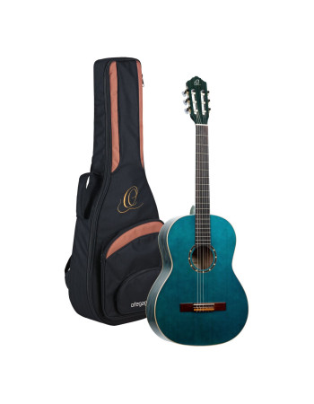 Ortega R121SNOC Family Series 4/4 Classical Slim Neck Guitar 6 String - Ocean Blue + Gigbag