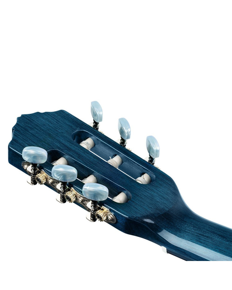 Ortega R121SNOC Family Series 4/4 Classical Slim Neck Guitar 6 String - Ocean Blue + Gigbag