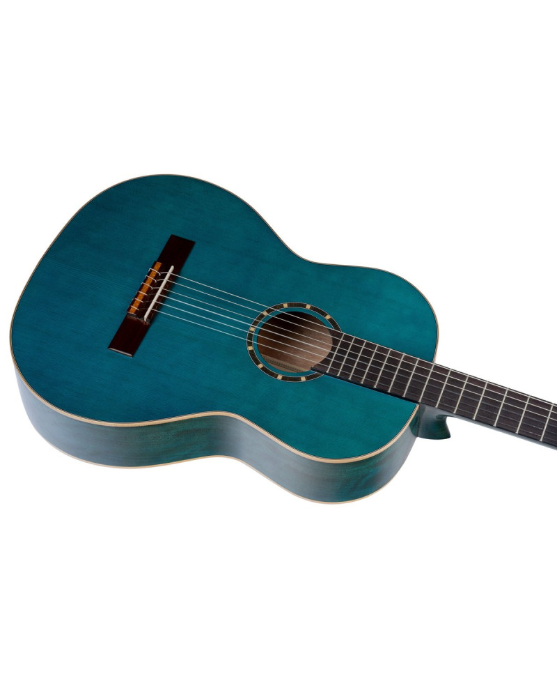 Ortega R121SNOC Family Series 4/4 Classical Slim Neck Guitar 6 String - Ocean Blue + Gigbag