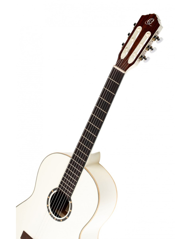 Ortega R121SNWH Family Series 4/4 Classical Slim Neck Guitar 6 String - White + Gigbag