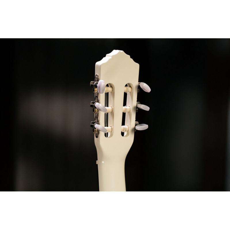 Ortega R121WH Family Series 4/4 Classical Guitar 6 String - White + Gigbag