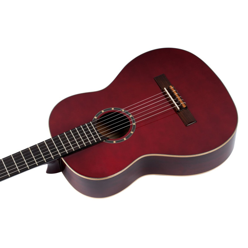 Ortega R121WR Family Series 4/4 Classical Guitar 6 String - Wine Red + Gigbag