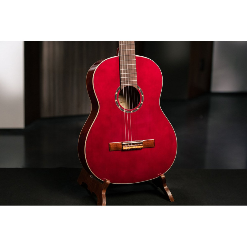 Ortega R121WR Family Series 4/4 Classical Guitar 6 String - Wine Red + Gigbag
