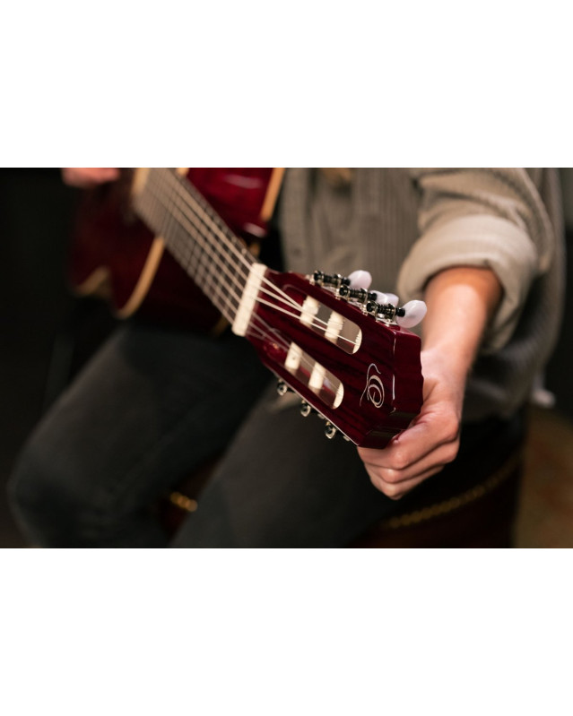 Ortega R121WR Family Series 4/4 Classical Guitar 6 String - Wine Red + Gigbag