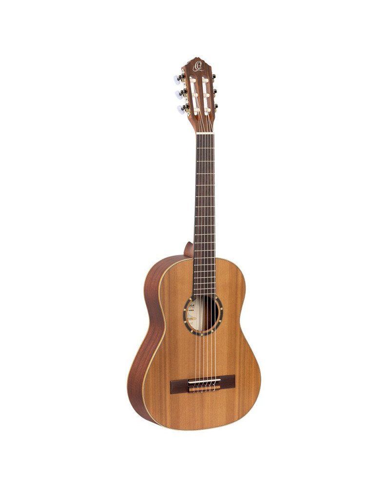 Ortega R122-1/2-L Family Series 1/2 Classical Guitar 6 String Lefty - Cedar / Mahogany Natural + Gigbag