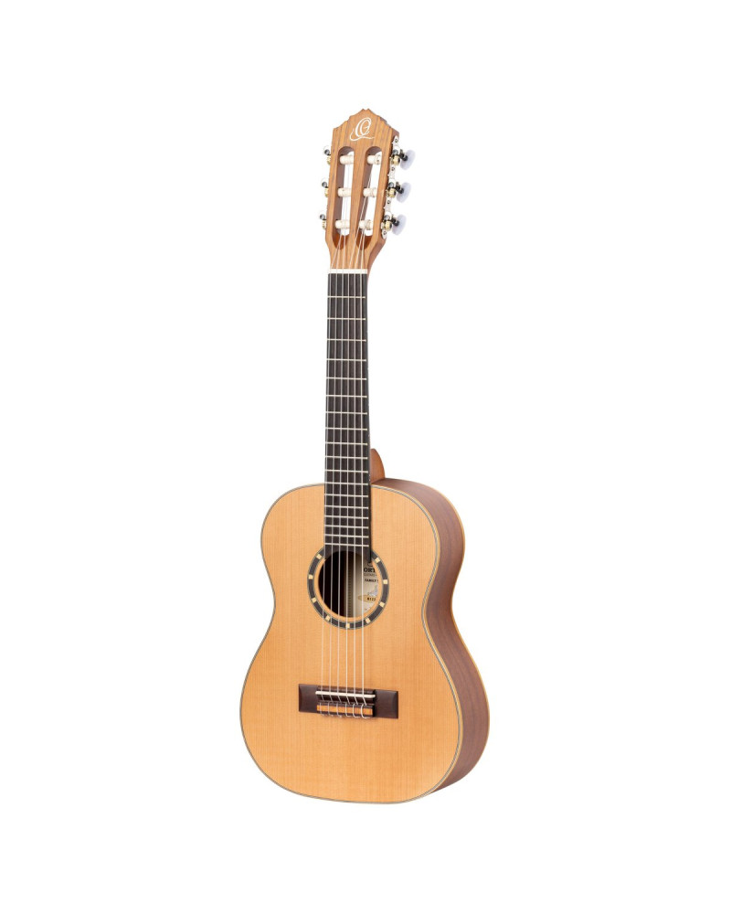 Ortega R122-1/4-L Family Series 1/4 Classical Guitar 6 String Lefty - Cedar / Mahogany Natural + Gigbag