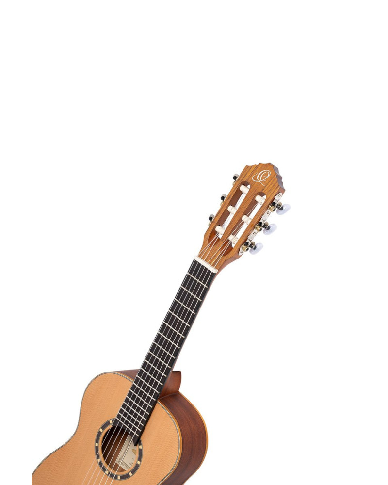 Ortega R122-1/4-L Family Series 1/4 Classical Guitar 6 String Lefty - Cedar / Mahogany Natural + Gigbag