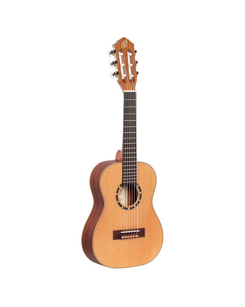 Ortega R122-1/4-L Family Series 1/4 Classical Guitar 6 String Lefty - Cedar / Mahogany Natural + Gigbag