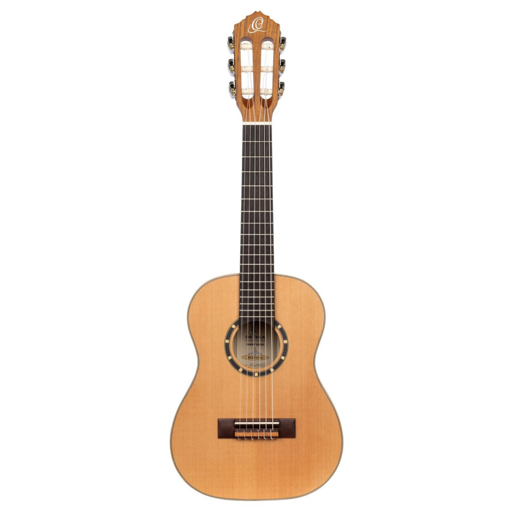 Ortega R122-1/4-L Family Series 1/4 Classical Guitar 6 String Lefty - Cedar / Mahogany Natural + Gigbag