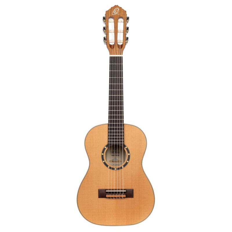 Ortega R122-1/4-L Family Series 1/4 Classical Guitar 6 String Lefty - Cedar / Mahogany Natural + Gigbag