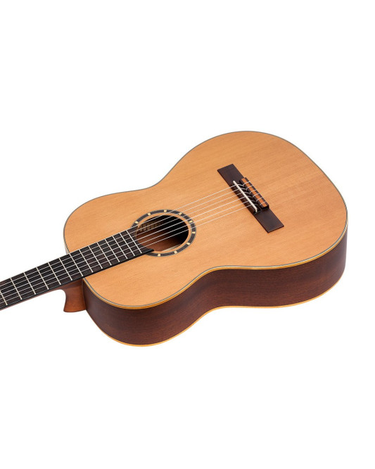 Ortega R122-7/8-L Family Series 7/8 Classical Guitar 6 String Lefty - Cedar / Mahogany Natural + Gigbag