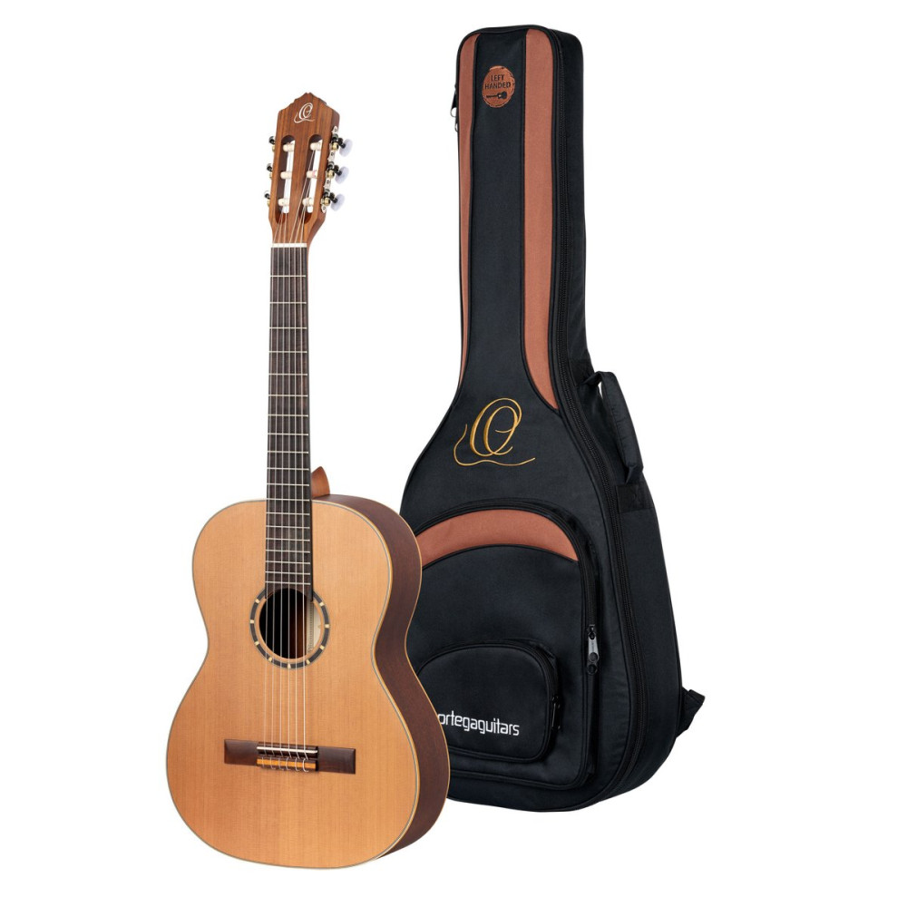 Ortega R122-7/8-L Family Series 7/8 Classical Guitar 6 String Lefty - Cedar / Mahogany Natural + Gigbag