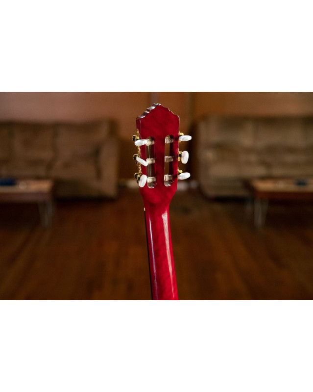 Ortega R131SN-WR Family Series Pro 4/4 Classical Slim Neck Guitar 6 String - Wine Red + Gigbag