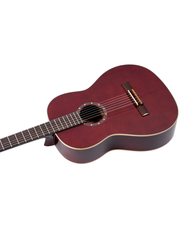 Ortega R131SN-WR Family Series Pro 4/4 Classical Slim Neck Guitar 6 String - Wine Red + Gigbag