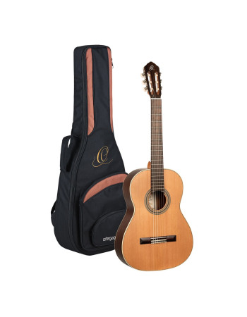 Ortega R19S Traditional Series 4/4 Nylon String Guitar 6-String + Pro Gig Bag