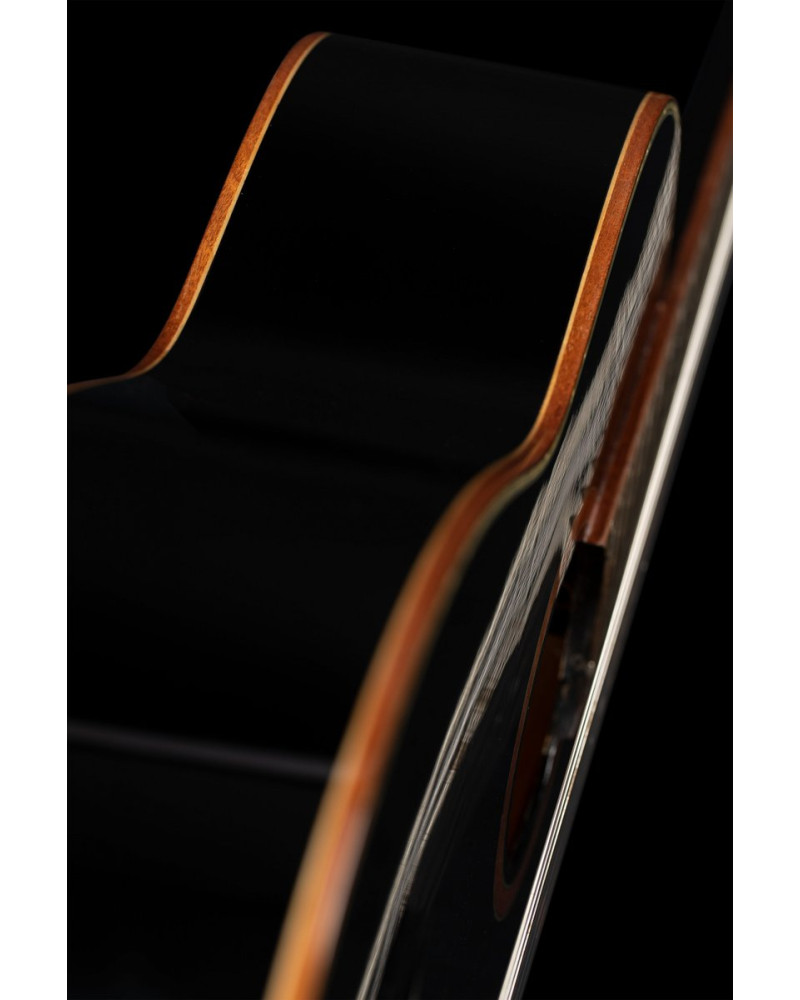 Ortega R221BK Family Series 4/4 Classical Guitar 6 String - Spruce / Mahogany Black + Bag