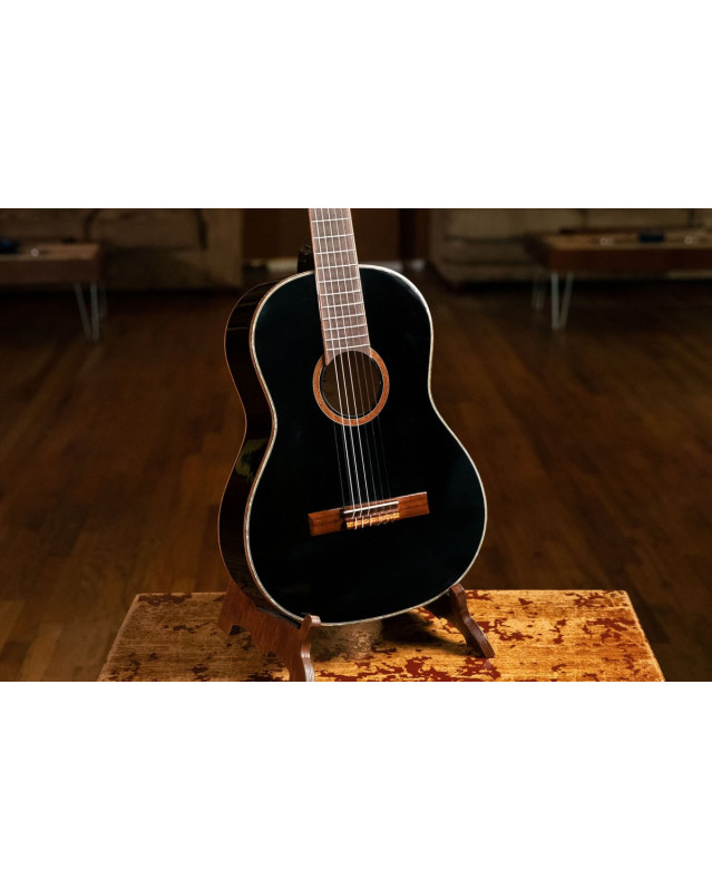 Ortega R221BK Family Series 4/4 Classical Guitar 6 String - Spruce / Mahogany Black + Bag