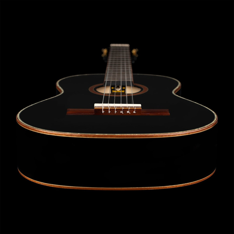 Ortega R221BK-3/4 Family Series 3/4 Classical Guitar 6 String - Spruce / Mahogany Black + Gig Bag