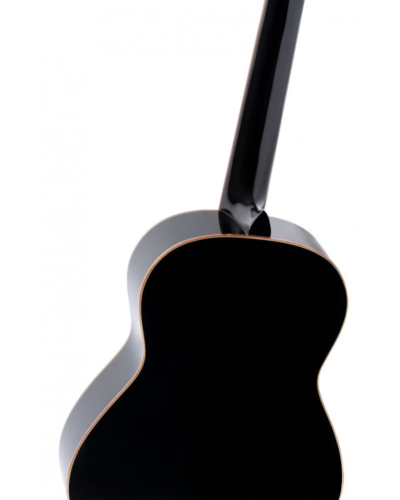 Ortega R221BK-3/4 Family Series 3/4 Classical Guitar 6 String - Spruce / Mahogany Black + Gig Bag