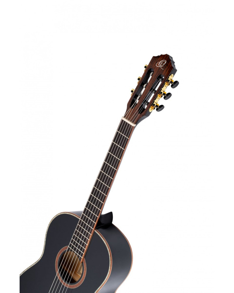Ortega R221BK-3/4 Family Series 3/4 Classical Guitar 6 String - Spruce / Mahogany Black + Gig Bag