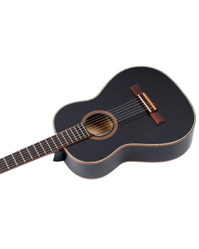 Ortega R221BK-3/4 Family Series 3/4 Classical Guitar 6 String - Spruce / Mahogany Black + Gig Bag