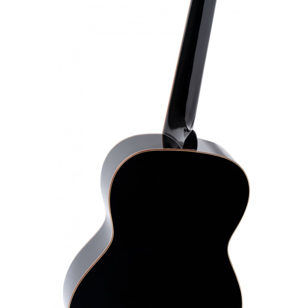 Ortega R221BK-7/8 Family Series 7/8 Classical Guitar 6 String - Spruce / Mahogany Black + Gig Bag