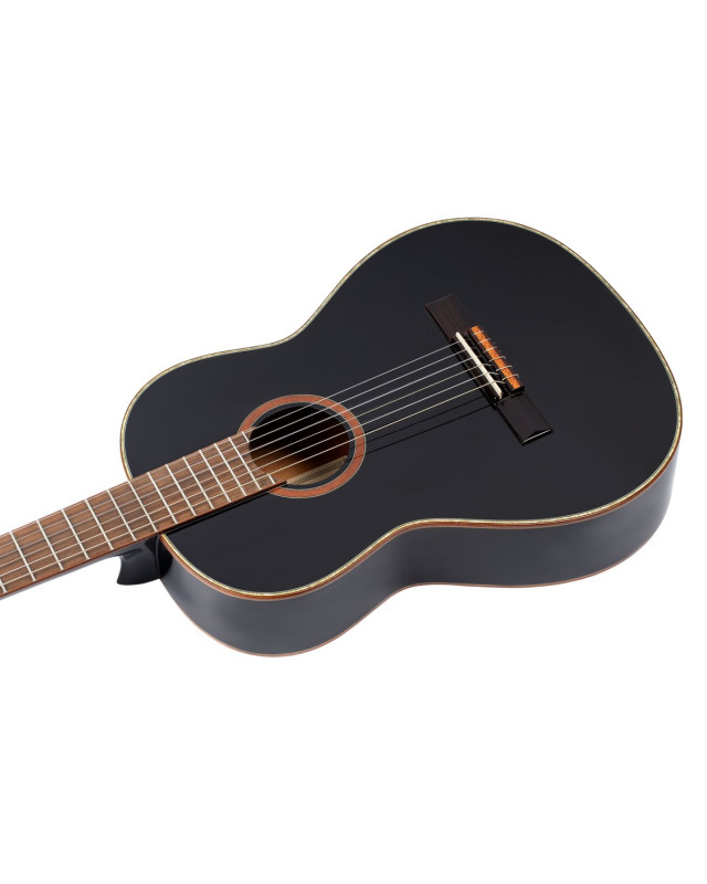 Ortega R221BK Family Series 4/4 Classical Guitar 6 String - Spruce / Mahogany Black + Bag