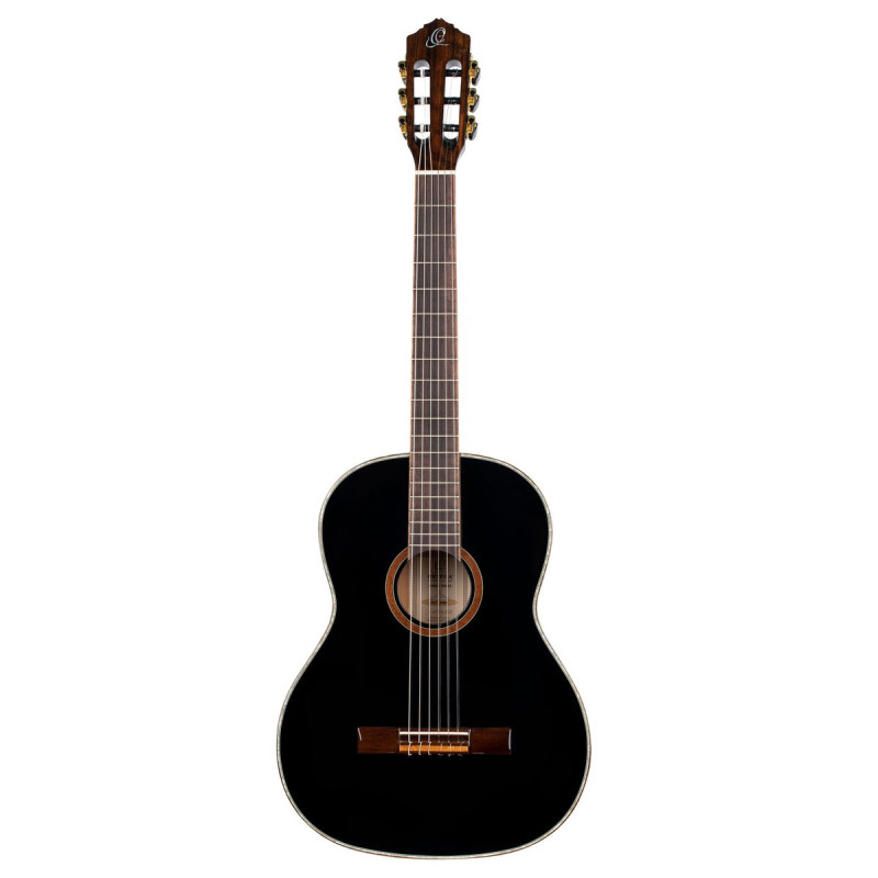 Ortega R221SNBK Family Series 4/4 Classical Slim Neck Guitar 6 String - Spruce / Mahogany Black + Gig Bag