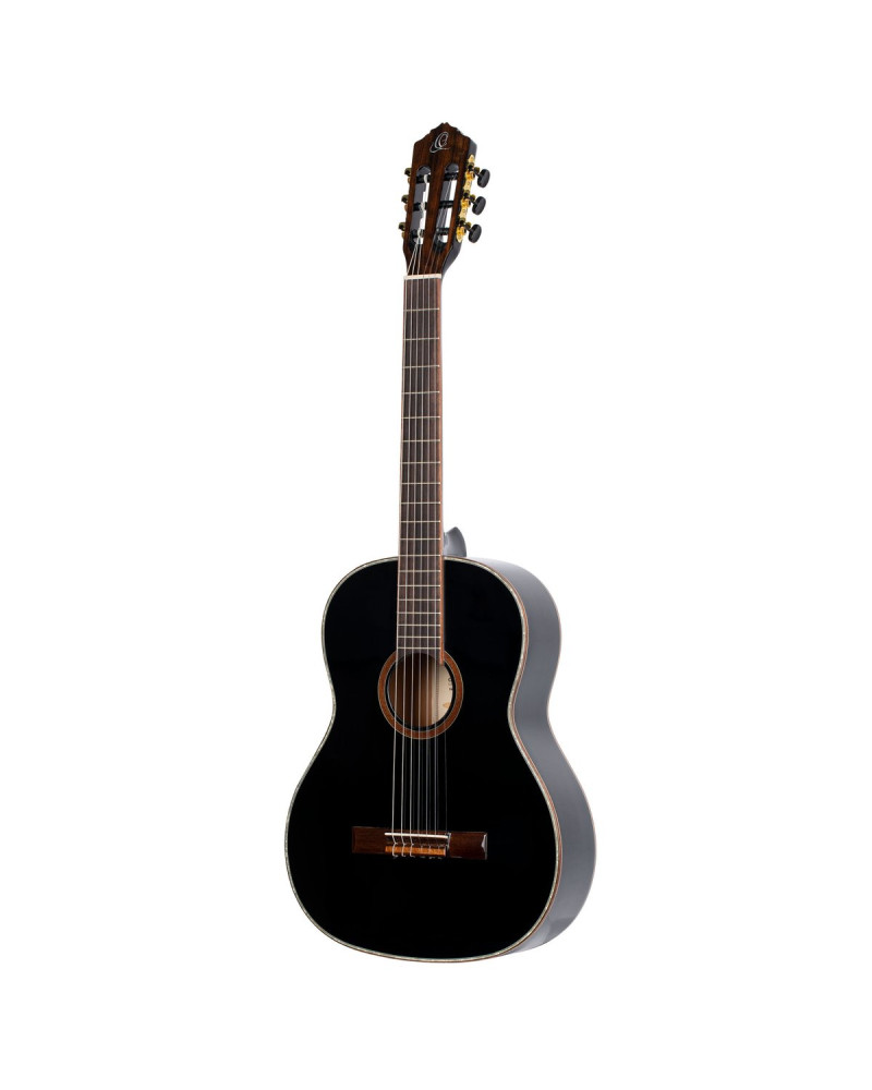 Ortega R221SNBK Family Series 4/4 Classical Slim Neck Guitar 6 String - Spruce / Mahogany Black + Gig Bag