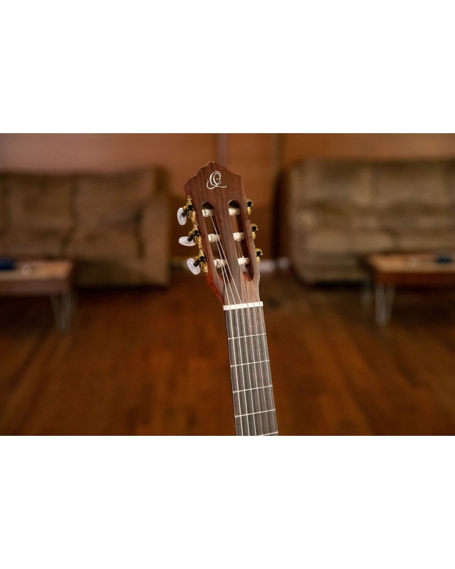 Ortega R55DLX Student Series Pro DeLuxe 4/4 Classical Guitar 6 String - Solid Spruce / Catalpa Natural
