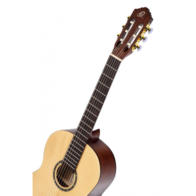 Ortega R55DLX Student Series Pro DeLuxe 4/4 Classical Guitar 6 String - Solid Spruce / Catalpa Natural