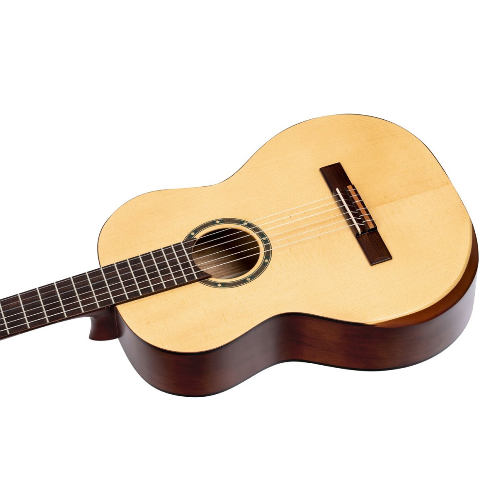 Ortega R55DLX Student Series Pro DeLuxe 4/4 Classical Guitar 6 String - Solid Spruce / Catalpa Natural