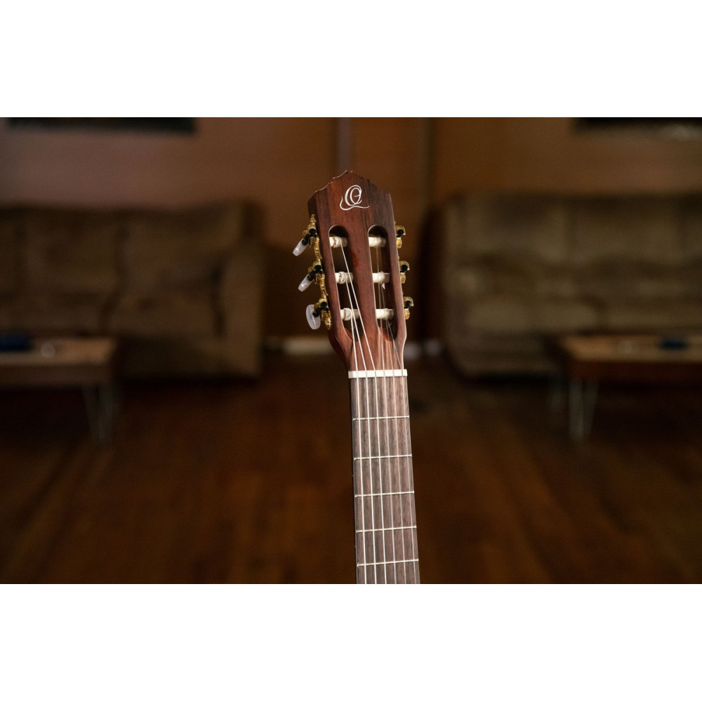 Ortega R55DLX-BFT Student Series Pro DeLuxe 4/4 Classical Guitar 6 String - Solid Spruce / Catalpa Bourbon Fade