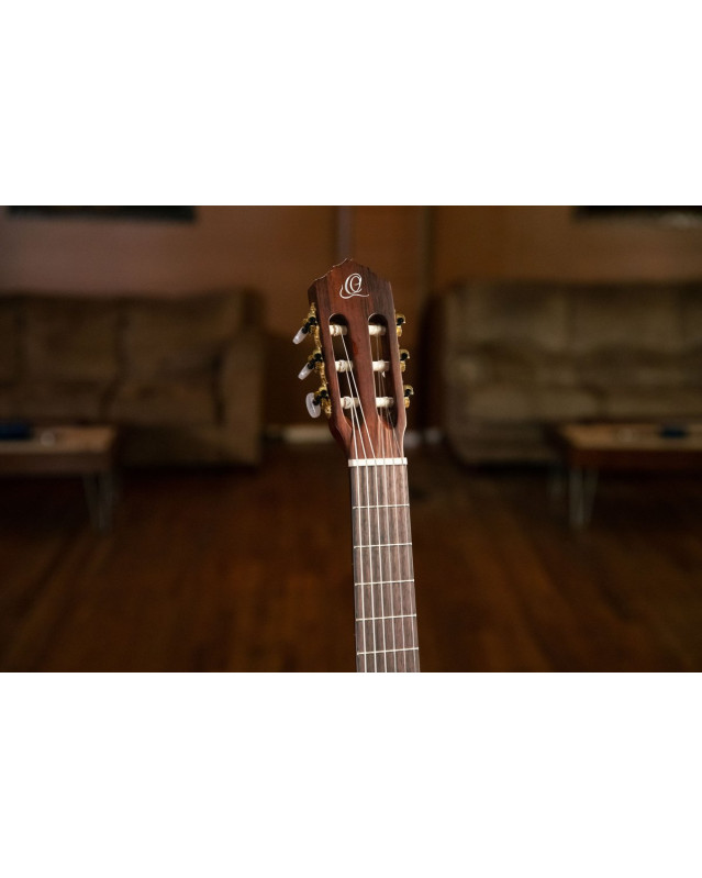 Ortega R55DLX-BFT Student Series Pro DeLuxe 4/4 Classical Guitar 6 String - Solid Spruce / Catalpa Bourbon Fade