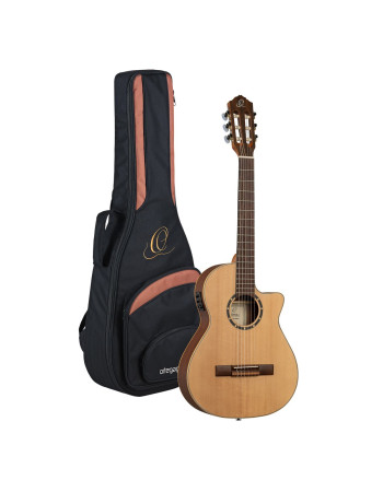 Ortega RCE125-3/4 Family Series 3/4 Nylon String Guitar 6-String - Natural + Gig Bag