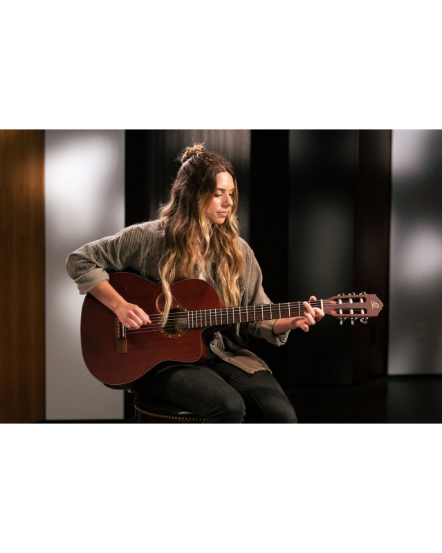 Ortega RCE125MMSN Family Series 4/4 Classical Slim Neck Guitar 6 String - Mahogany Natural + Gig Bag