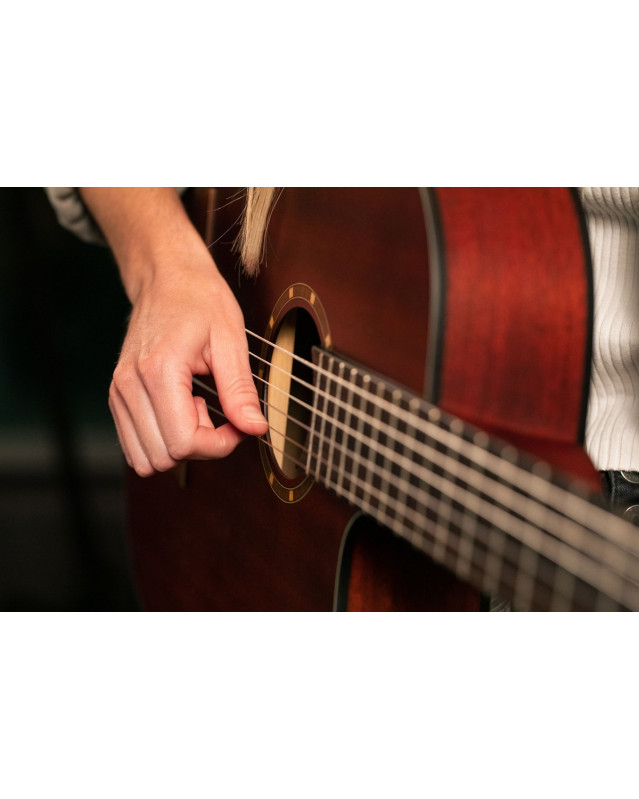 Ortega RCE125MMSN Family Series 4/4 Classical Slim Neck Guitar 6 String - Mahogany Natural + Gig Bag