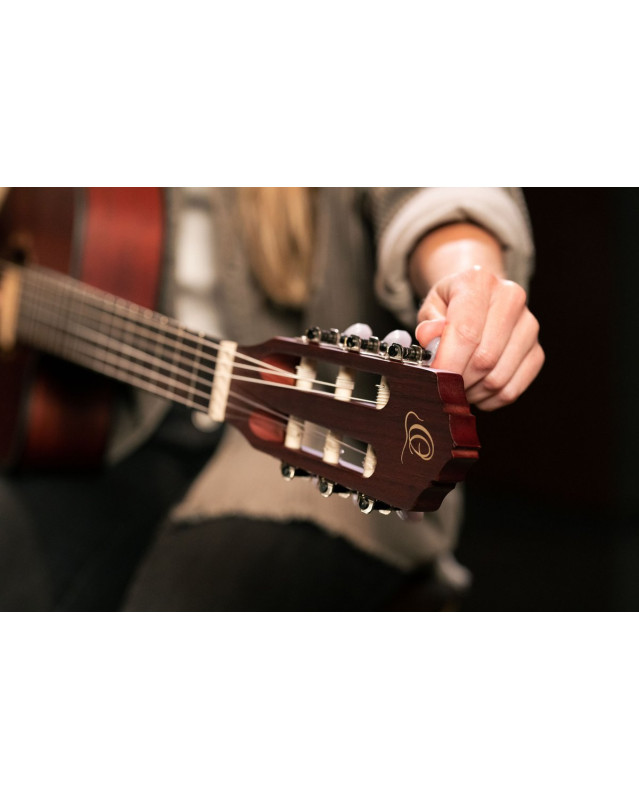 Ortega RCE125MMSN Family Series 4/4 Classical Slim Neck Guitar 6 String - Mahogany Natural + Gig Bag